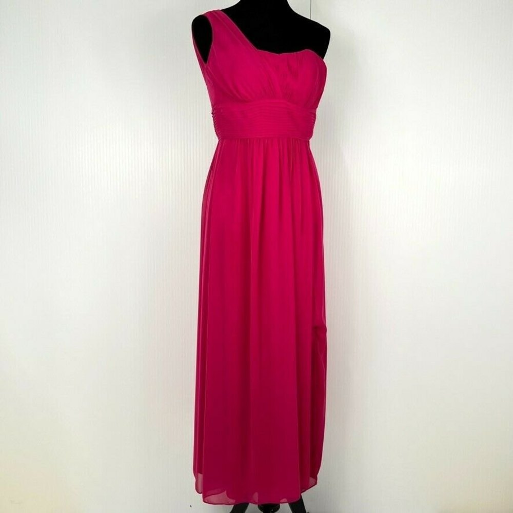 Laundry Dress Women 0 Maxi Empire Waist One Shoulder Shelli Segal Party Core Ex